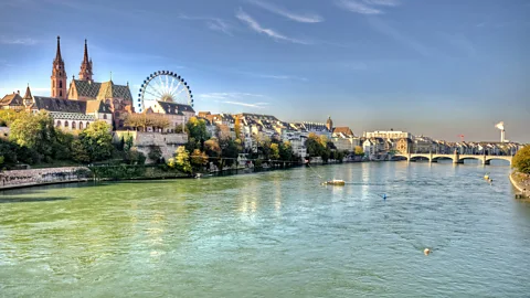 Getty Images Swimming in the Rhine is a classic Basel pastime (Credit: Getty Images)